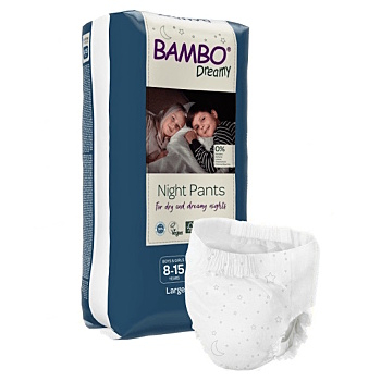 BAMBO Dreamy Night Pants navlékací kalhotky 8-15 let 35 - 50 kg 10 ks (Dětské plenkové kalhotky)