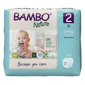 BAMBO Nature 2 Dětské plenky 3-6 kg 30 ks