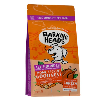 BARKING HEADS All Hounder Bowl Lickin Good Chick, Hmotnost balení (g): 2 kg (Granule pro psy)