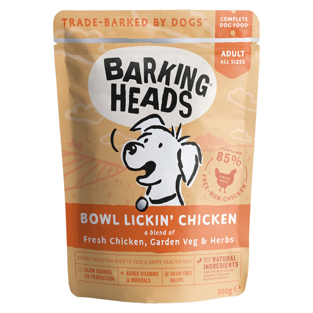 Levně BARKING HEADS Bowl Lickin’ Chicken kapsička pro psy 300 g
