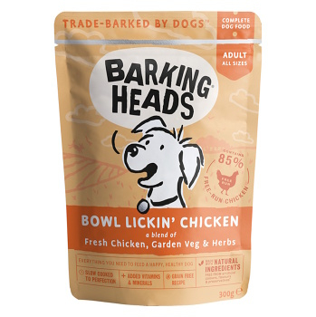 BARKING HEADS Bowl Lickin’ Chicken kapsička pro psy 300 g