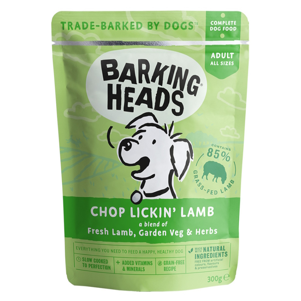 Levně BARKING HEADS Chop Lickin’ Lamb kapsička pro psy 300 g