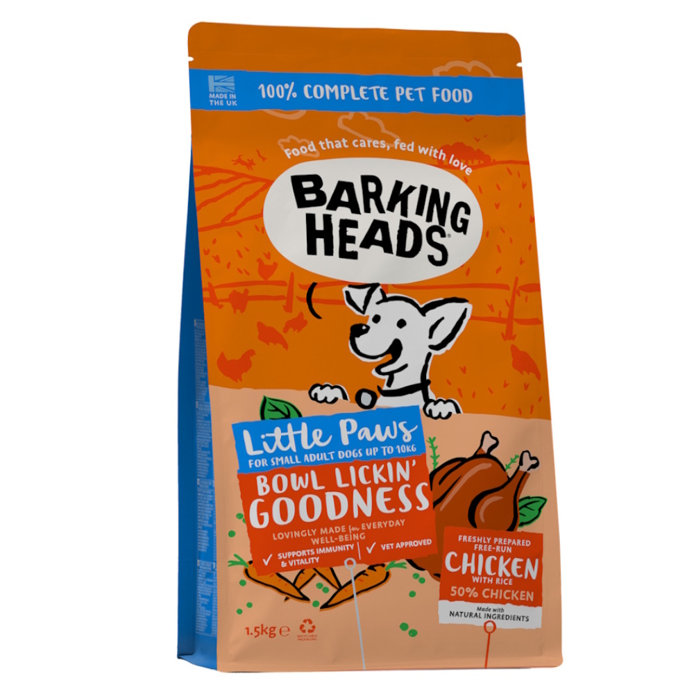 BARKING HEADS Little Paws Bowl Lickin Good Chick granule pro psy 1 ks, Hmotnost balení (g): 6 kg