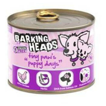 BARKING HEADS Tiny Paws Puppy Days konzerva 200 g