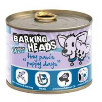 BARKING HEADS Tiny Paws Puppy Days Salmon konzerva 200 g