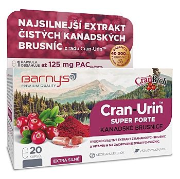 BARNY´S SuperCranberry kanadské brusinky super silné 20 kapslí (Močové cesty) - Přírodní