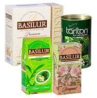 BASILUR Zelené, ovocné a černé čaje