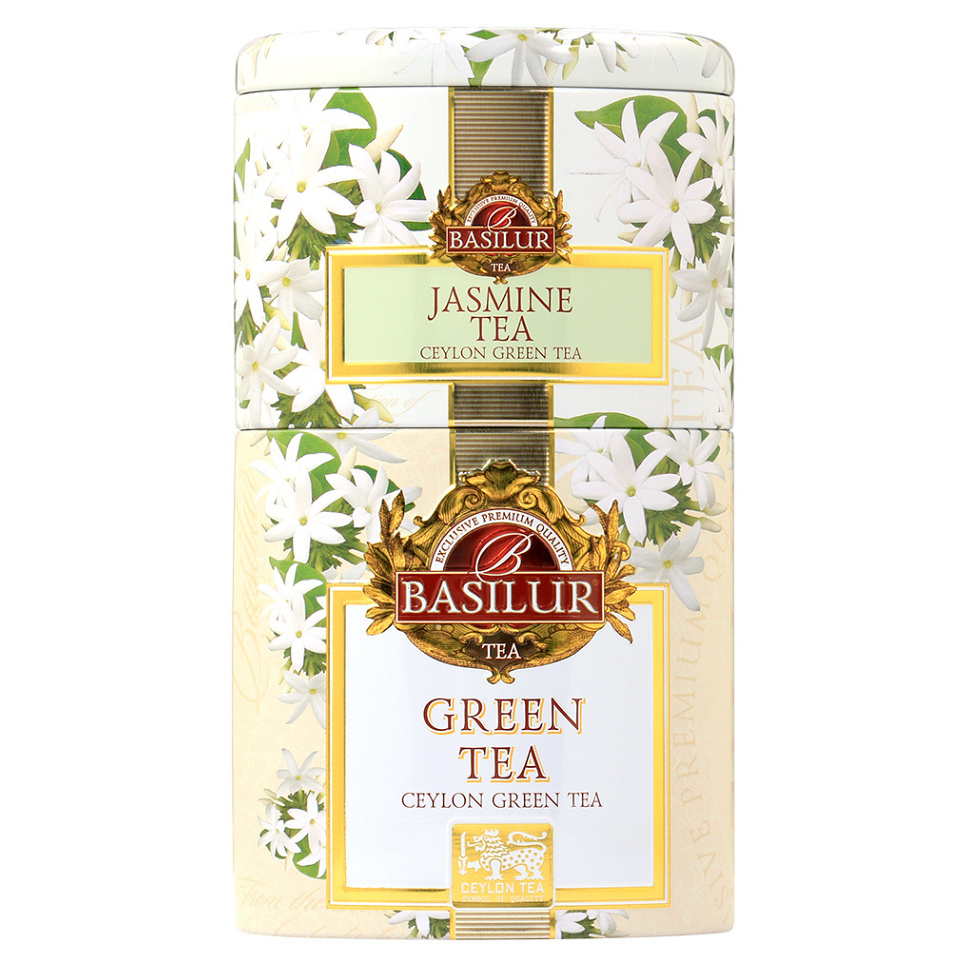 BASILUR 2v1 Jasmine & Green zelený sypaný čaj 100 g