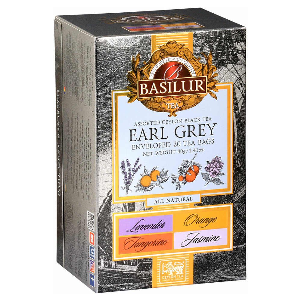 Levně BASILUR All Natural Earl Grey Assorted černý čaj 20 sáčků