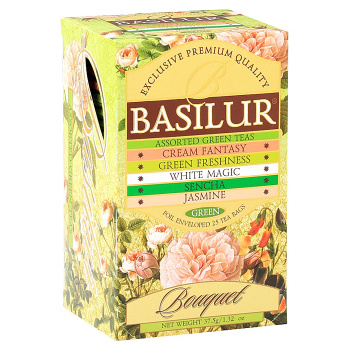 BASILUR Assorted Green Bouquet zelený čaj 25 sáčků