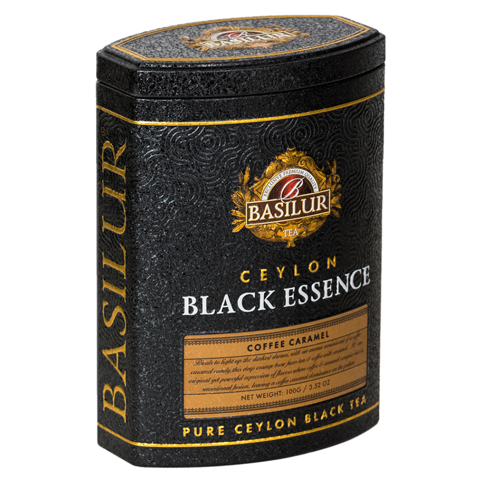 Levně BASILUR Black essence coffee caramel černý čaj 100 g