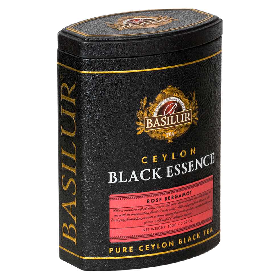 Levně BASILUR Black essence rose bergamot černý čaj 100 g
