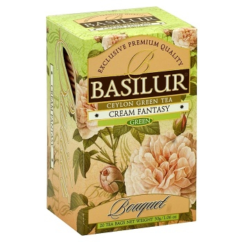 BASILUR Bouquet Cream Fantasy zelený čaj přebal 25 sáčků