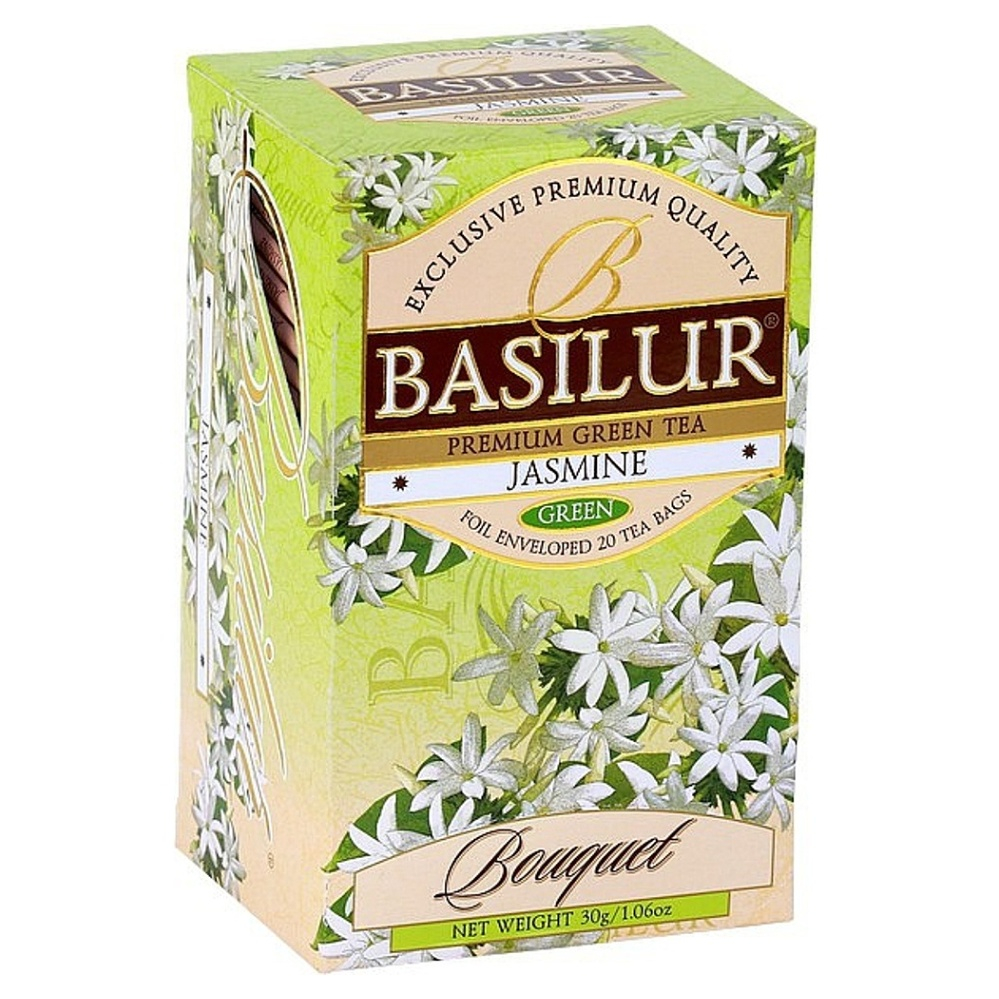 BASILUR Bouquet Jasmine zelený čaj 25 sáčků