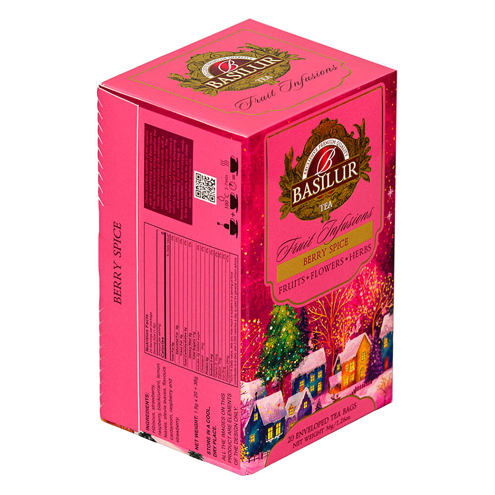 BASILUR Christmas fruit berry spice ovocný čaj 20 sáčků