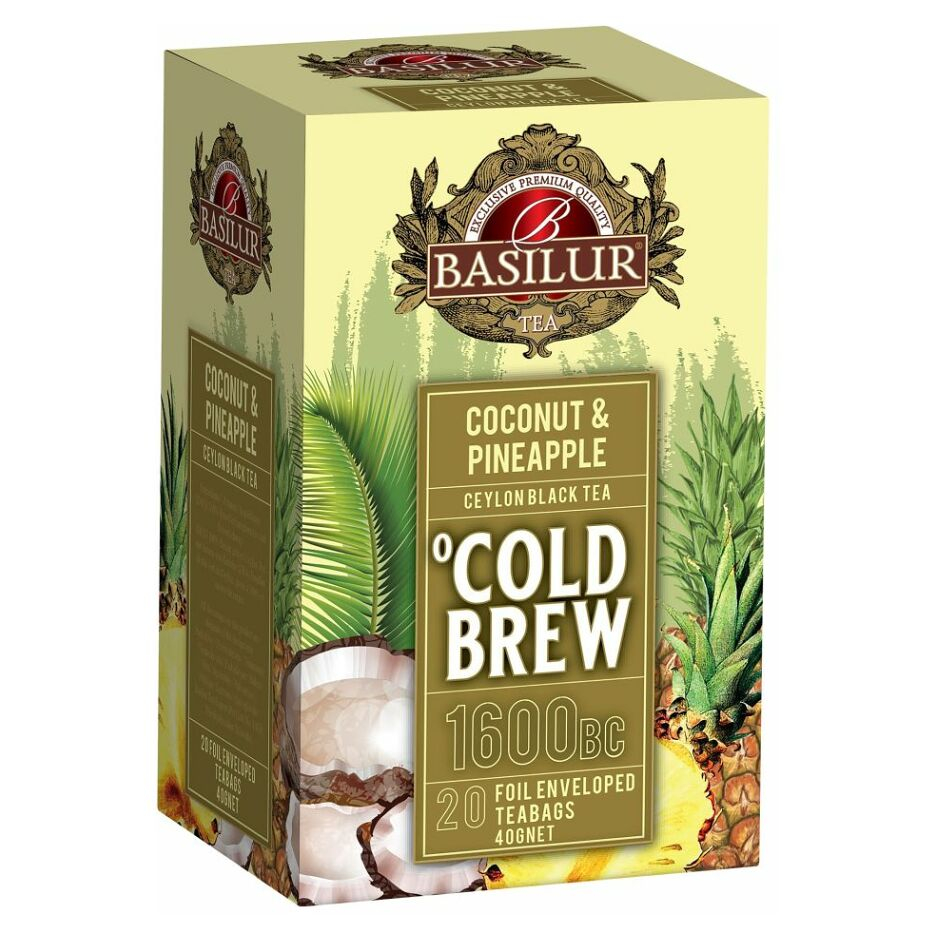 E-shop BASILUR Cold Brew Coconut Pineapple ovocný čaj 20 sáčků