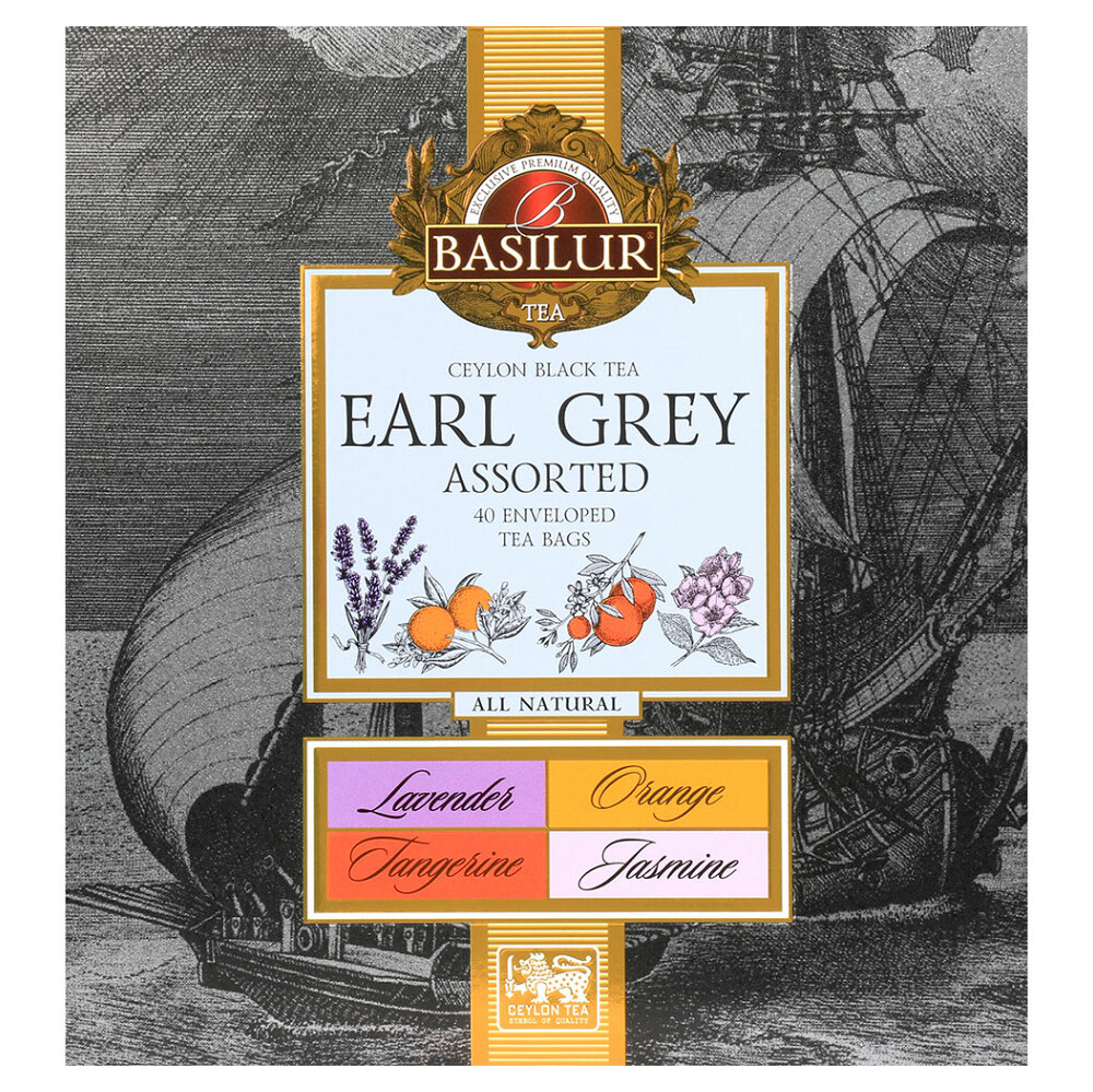 Levně BASILUR Earl Grey Assorted černý čaj 40 sáčků