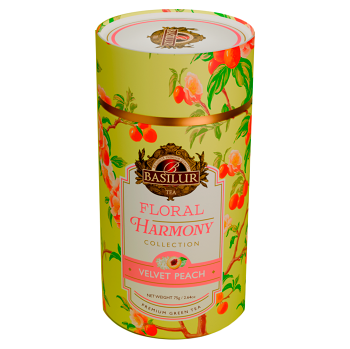 BASILUR Floral harmony velvet peach zelený čaj 75 g (Zelené čaje)