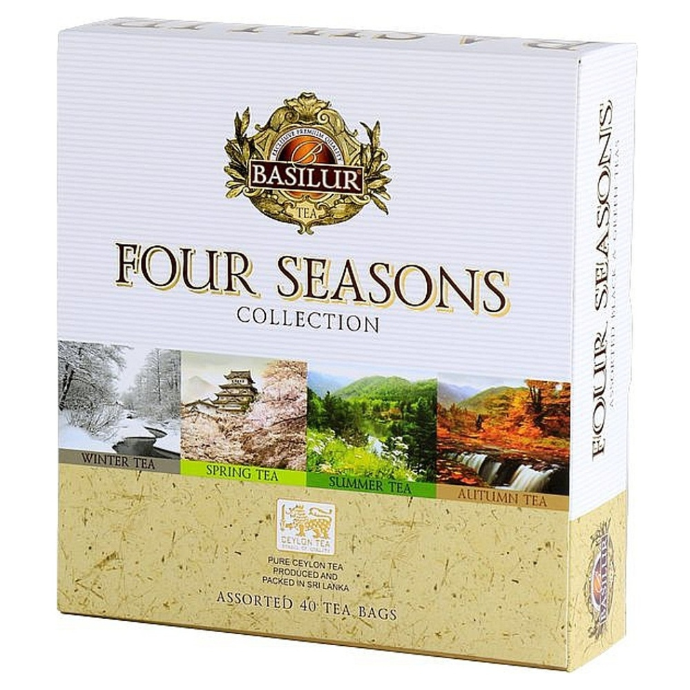 Levně BASILUR Four Seasons Assorted směs černých a zelených čajů 40 sáčků