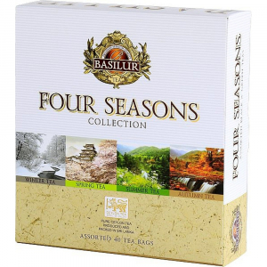 BASILUR Four Seasons Assorted směs černých a zelených čajů 40 sáčků BASILUR Four Seasons Assorted směs černých a zelených čajů 40 sáčků