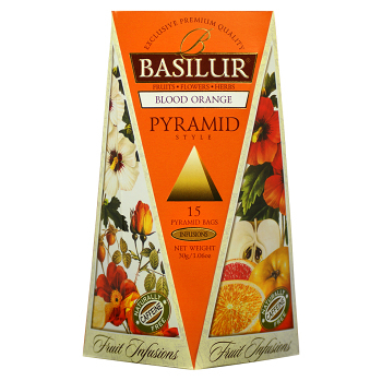 BASILUR Fruit Infusions Blood Orange pyramid ovocný čaj 15 sáčků