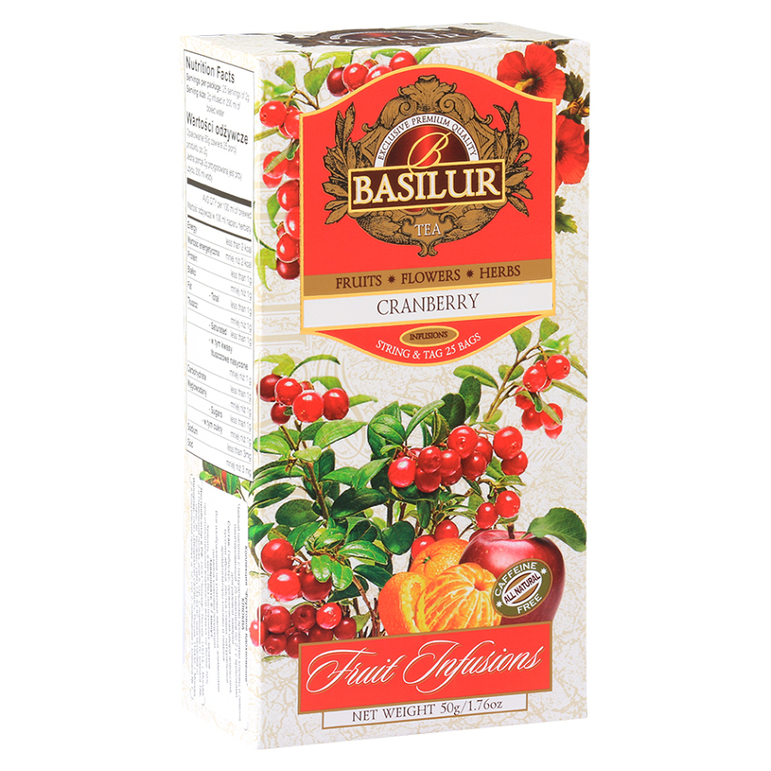 E-shop BASILUR Fruit Cranberry ovocný čaj nepřebal 25 sáčků