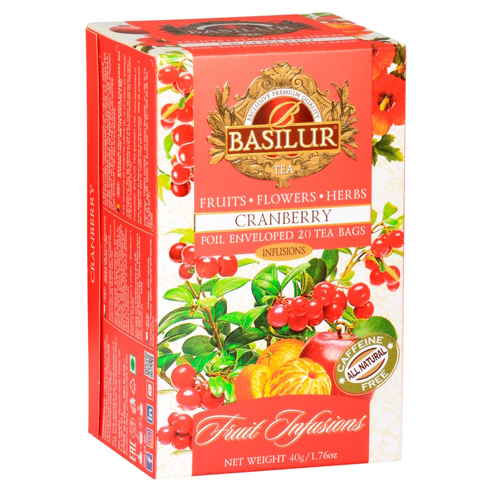 BASILUR Fruit Cranberry ovocný čaj přebal 20 sáčků