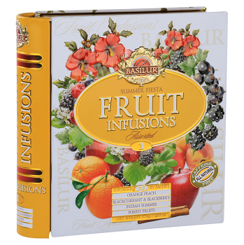 BASILUR Fruit Infusions Book Summer Fiesta směs ovocných čajů 32 sáčků