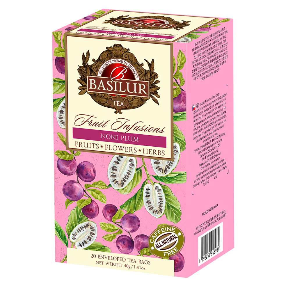 E-shop BASILUR Fruit noni plum ovocný čaj 20 sáčků