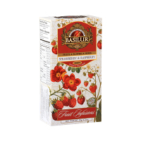 BASILUR Fruit Strawberry & Raspberry ovocný čaj 25 sáčků