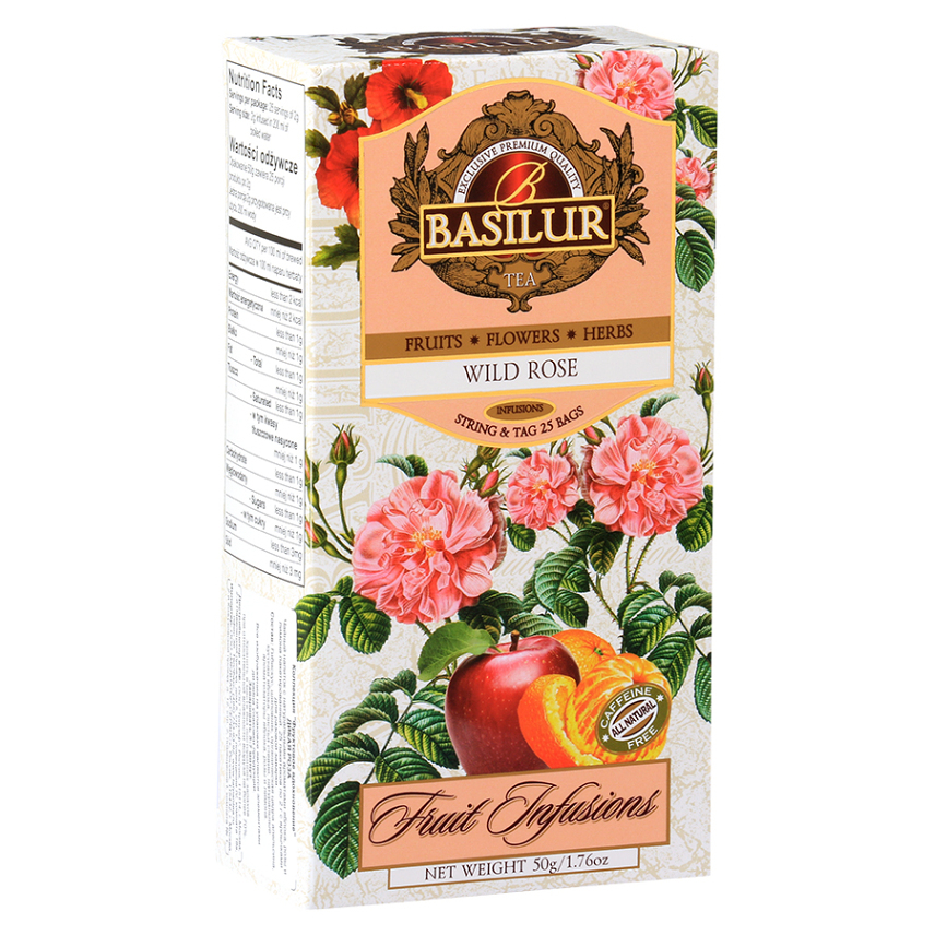 E-shop BASILUR Fruit Wild Rose ovocný čaj 25 sáčků