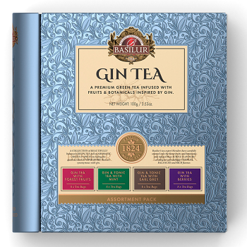 BASILUR Gin & tonic tea blue book assorted zelený čaj 32 sáčků (Zelené čaje)