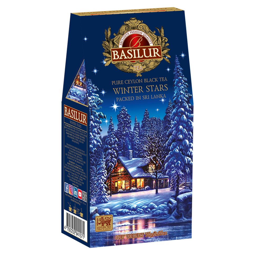 E-shop BASILUR Winter stars černý sypaný čaj 75 g