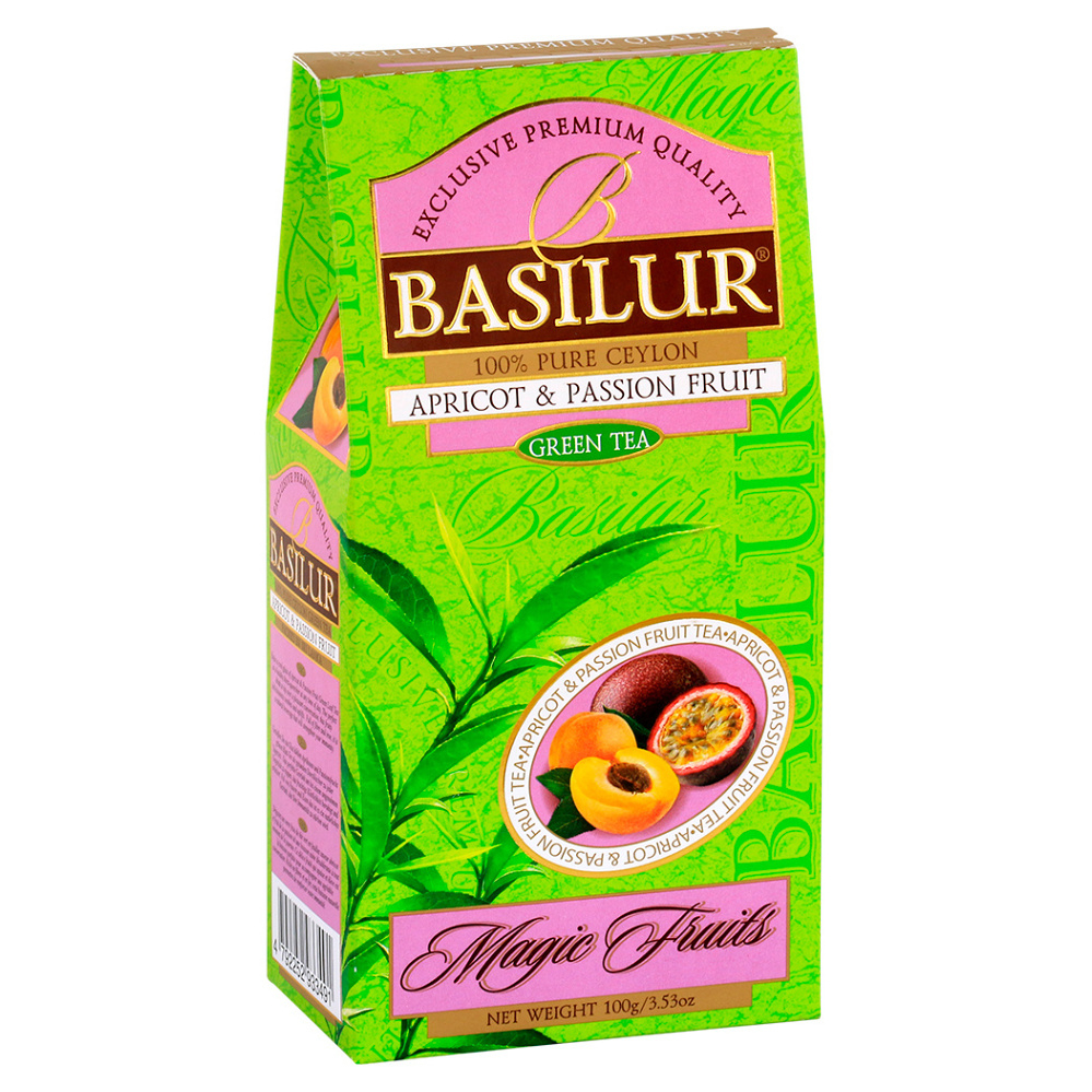 E-shop BASILUR Magic green tea Apricot & Passion fruit sypaný čaj 100 g