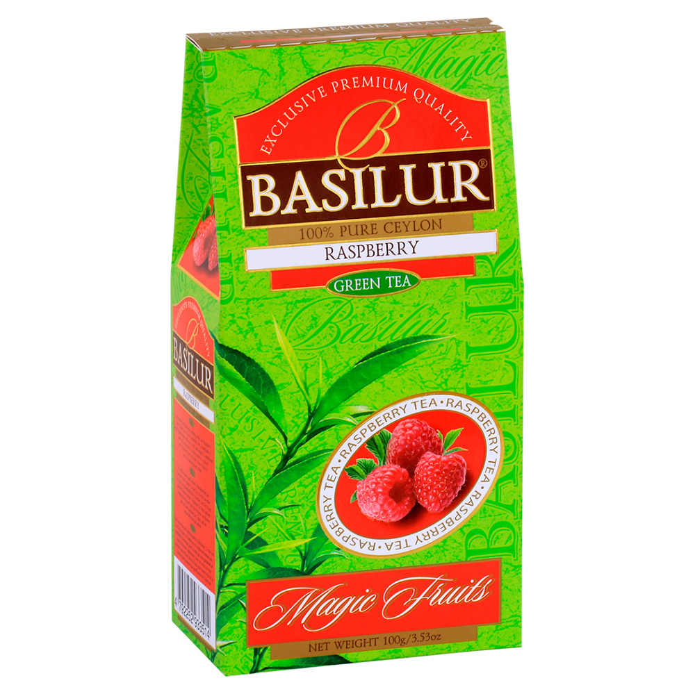 Levně BASILUR Magic green tea Raspberry sypaný čaj 100 g