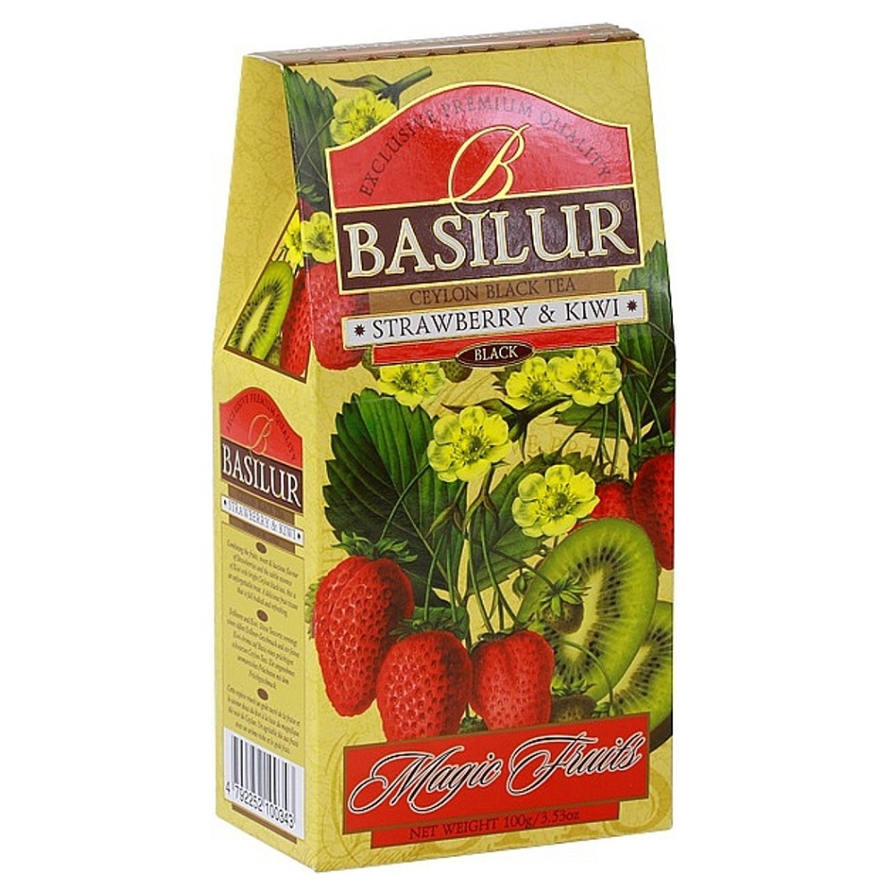 Levně BASILUR Magic Strawberry & Kiwi papír černý čaj 100 g