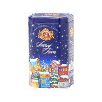 BASILUR Old town snowy town blue černý sypaný čaj v plechu 75 g