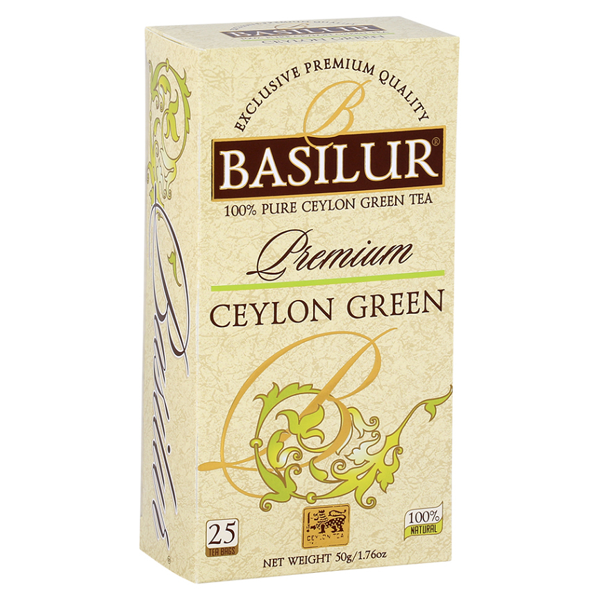 E-shop BASILUR Premium Ceylon Green zelený čaj 25 sáčků