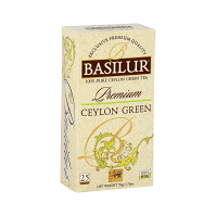 BASILUR Premium Ceylon Green zelený čaj 25 sáčků