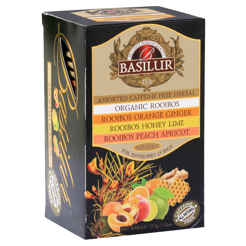 Levně BASILUR Rooibos Assorted bylinný čaj 25 sáčků