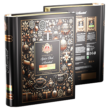 BASILUR Vánoční kořeněná kolekce kniha 32 sáčků (Černé čaje)