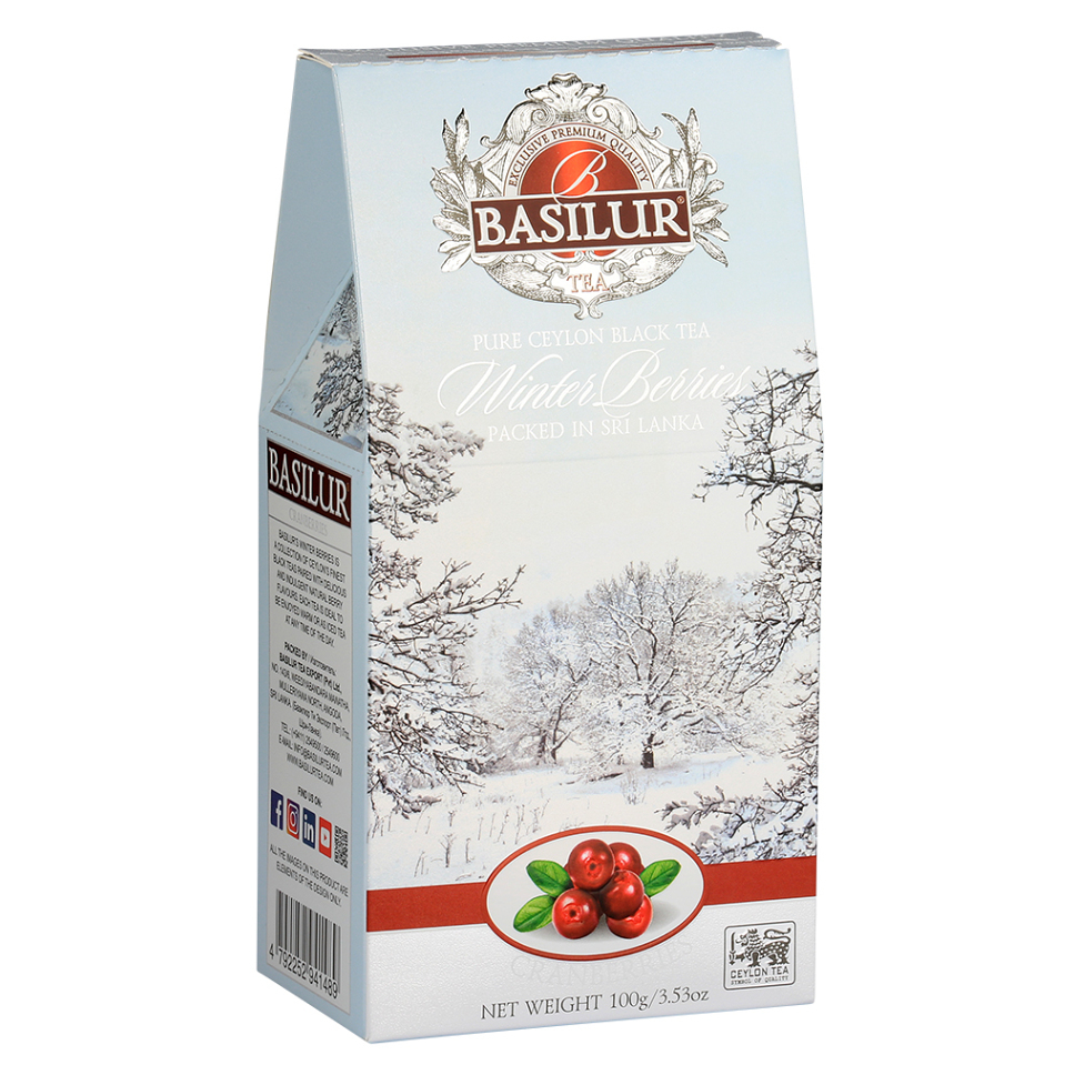 BASILUR Winter berries černý sypaný čaj s příchutí brusinek 100 g