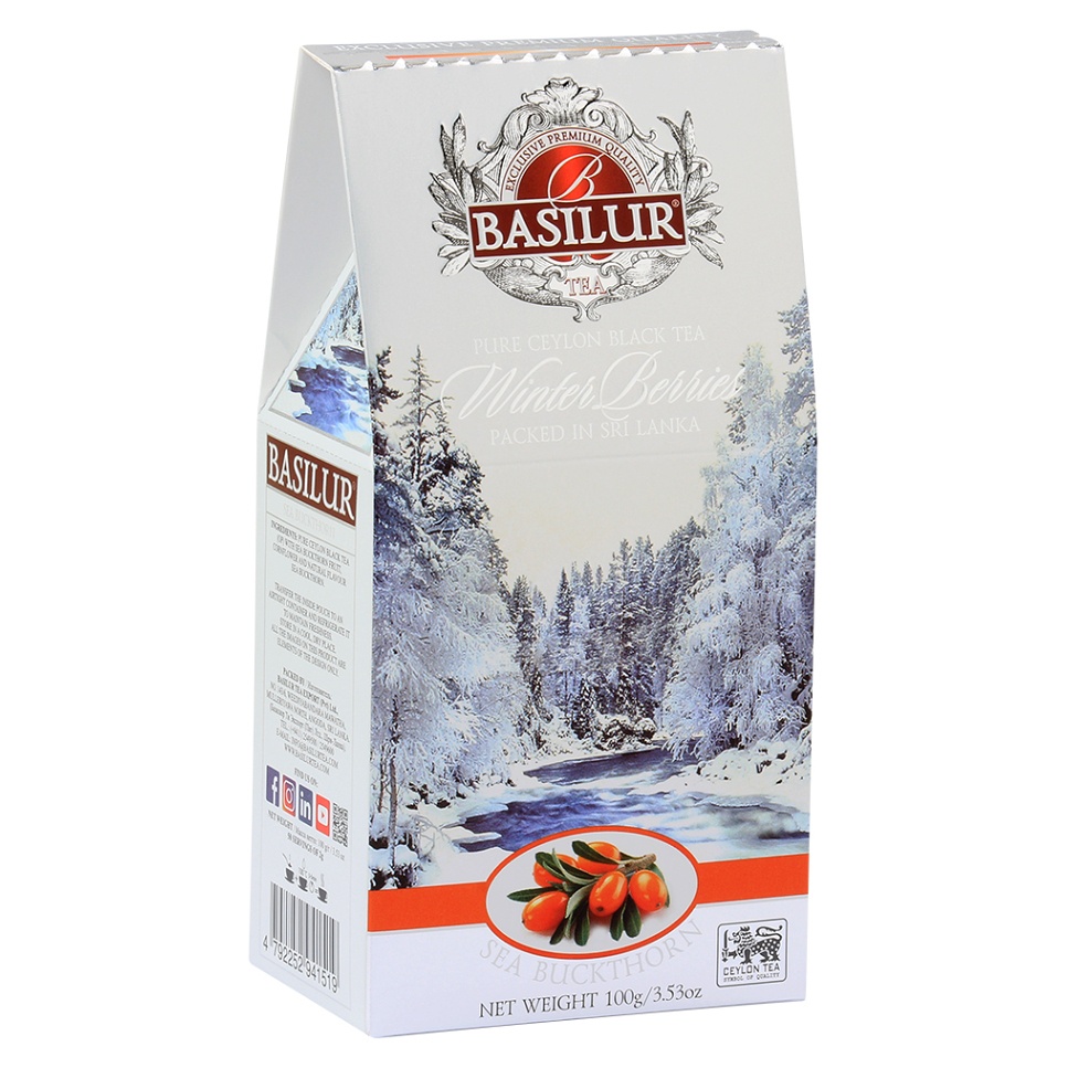 BASILUR Winter berries černý sypaný čaj s příchutí rakytníku 100 g