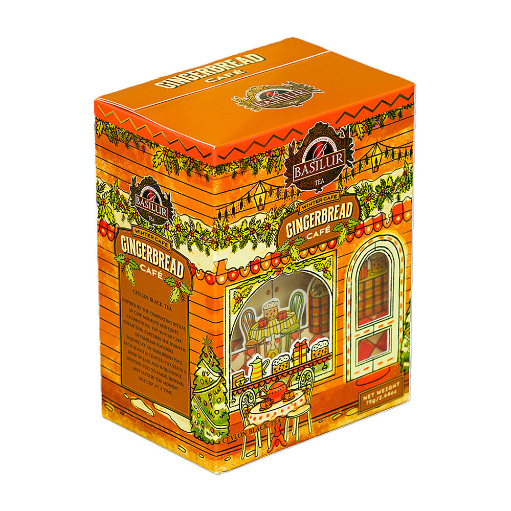 BASILUR Winter café gingerbread sypaný černý čaj perníkové aroma 75 g