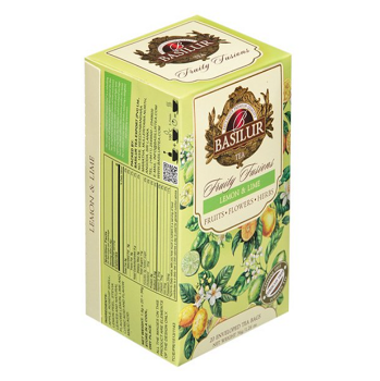 BASILUR Without Hibiscus citron a limetka 20 sáčků (Ovocné čaje)