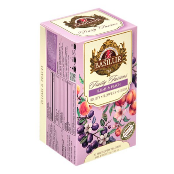 BASILUR Without Hibiscus švestka a broskev 20 sáčků (Ovocné čaje)