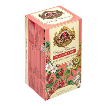 BASILUR Without hibiscus jahoda a kiwi 20 sáčků (Ovocné čaje)
