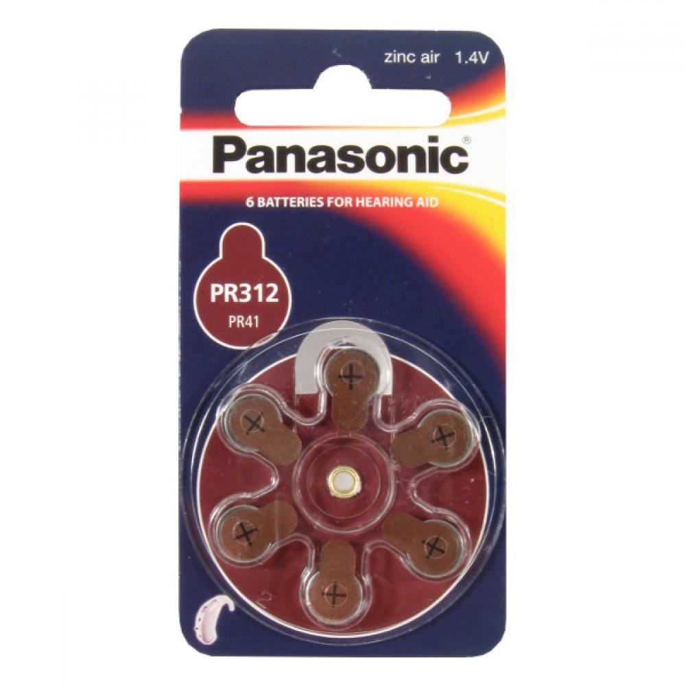 PANASONIC Baterie do naslouchadel PR-312L(41)/6LB Panasonic