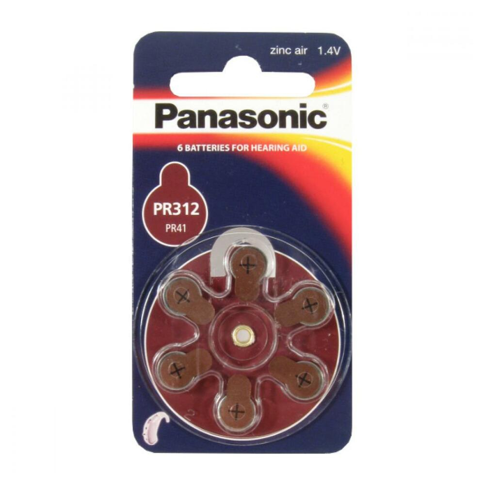 PANASONIC Baterie do naslouchadel PR-312L(41)/6LB Panasonic