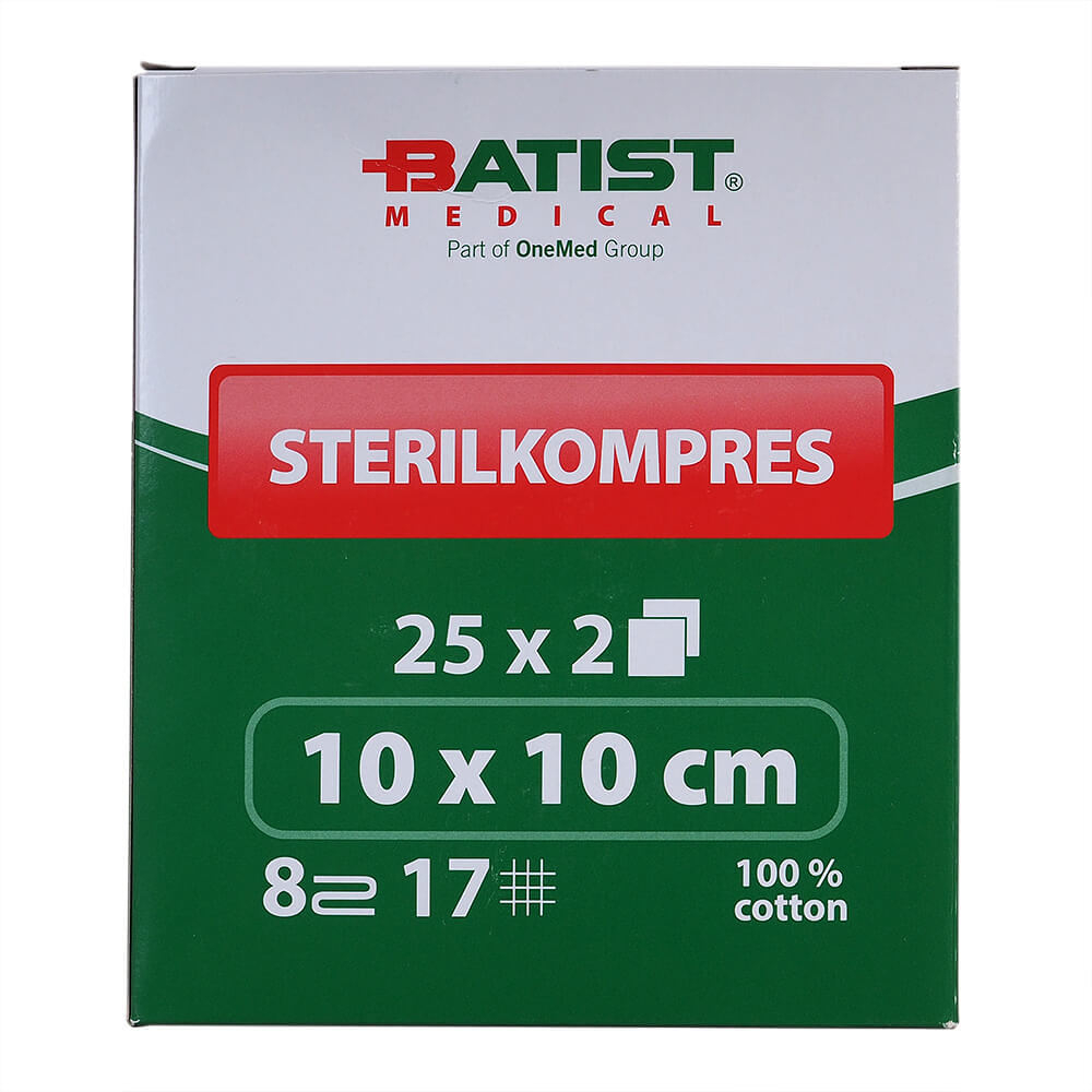 E-shop BATIST Sterilkompres Gáza sterilní 10x10 cm 25 kusů